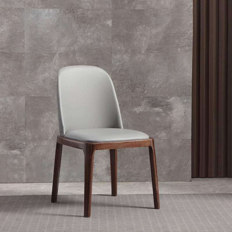 Faux Leather Dining Chairs Industrial Parsons Armless Side Chair Clearhalo 'Dining Chairs' 'Dining Tables & Seating' 'dining_chair' 'furn' 'furn_dining_chair' 'Furniture' 'Kitchen & Dining Furniture' 6726632