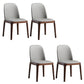 Faux Leather Dining Chairs Industrial Parsons Armless Side Chair Milk Gray 4 Piece Set Clearhalo 'Dining Chairs' 'Dining Tables & Seating' 'dining_chair' 'furn' 'furn_dining_chair' 'Furniture' 'Kitchen & Dining Furniture' 6726634