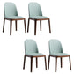 Faux Leather Dining Chairs Industrial Parsons Armless Side Chair Light Blue 4 Piece Set Clearhalo 'Dining Chairs' 'Dining Tables & Seating' 'dining_chair' 'furn' 'furn_dining_chair' 'Furniture' 'Kitchen & Dining Furniture' 6726636