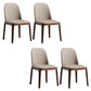 Faux Leather Dining Chairs Industrial Parsons Armless Side Chair Khaki 4 Piece Set Clearhalo 'Dining Chairs' 'Dining Tables & Seating' 'dining_chair' 'furn' 'furn_dining_chair' 'Furniture' 'Kitchen & Dining Furniture' 6726637