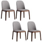 Faux Leather Dining Chairs Industrial Parsons Armless Side Chair Dark Gray 4 Piece Set Clearhalo 'Dining Chairs' 'Dining Tables & Seating' 'dining_chair' 'furn' 'furn_dining_chair' 'Furniture' 'Kitchen & Dining Furniture' 6726639