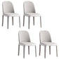 Faux Leather Dining Chairs Industrial Parsons Armless Side Chair Light Gray 4 Piece Set Clearhalo 'Dining Chairs' 'Dining Tables & Seating' 'dining_chair' 'furn' 'furn_dining_chair' 'Furniture' 'Kitchen & Dining Furniture' 6726640