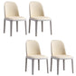 Faux Leather Dining Chairs Industrial Parsons Armless Side Chair Beige 4 Piece Set Clearhalo 'Dining Chairs' 'Dining Tables & Seating' 'dining_chair' 'furn' 'furn_dining_chair' 'Furniture' 'Kitchen & Dining Furniture' 6726642