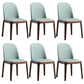 Faux Leather Dining Chairs Industrial Parsons Armless Side Chair Light Blue 6 Piece Set Clearhalo 'Dining Chairs' 'Dining Tables & Seating' 'dining_chair' 'furn' 'furn_dining_chair' 'Furniture' 'Kitchen & Dining Furniture' 6726649