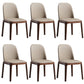 Faux Leather Dining Chairs Industrial Parsons Armless Side Chair Khaki 6 Piece Set Clearhalo 'Dining Chairs' 'Dining Tables & Seating' 'dining_chair' 'furn' 'furn_dining_chair' 'Furniture' 'Kitchen & Dining Furniture' 6726650