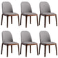 Faux Leather Dining Chairs Industrial Parsons Armless Side Chair Dark Gray 6 Piece Set Clearhalo 'Dining Chairs' 'Dining Tables & Seating' 'dining_chair' 'furn' 'furn_dining_chair' 'Furniture' 'Kitchen & Dining Furniture' 6726652