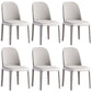 Faux Leather Dining Chairs Industrial Parsons Armless Side Chair Light Gray 6 Piece Set Clearhalo 'Dining Chairs' 'Dining Tables & Seating' 'dining_chair' 'furn' 'furn_dining_chair' 'Furniture' 'Kitchen & Dining Furniture' 6726653