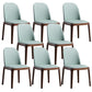 Faux Leather Dining Chairs Industrial Parsons Armless Side Chair Light Blue 8 Piece Set Clearhalo 'Dining Chairs' 'Dining Tables & Seating' 'dining_chair' 'furn' 'furn_dining_chair' 'Furniture' 'Kitchen & Dining Furniture' 6726662