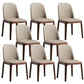 Faux Leather Dining Chairs Industrial Parsons Armless Side Chair Khaki 8 Piece Set Clearhalo 'Dining Chairs' 'Dining Tables & Seating' 'dining_chair' 'furn' 'furn_dining_chair' 'Furniture' 'Kitchen & Dining Furniture' 6726663