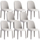 Faux Leather Dining Chairs Industrial Parsons Armless Side Chair Light Gray 8 Piece Set Clearhalo 'Dining Chairs' 'Dining Tables & Seating' 'dining_chair' 'furn' 'furn_dining_chair' 'Furniture' 'Kitchen & Dining Furniture' 6726666