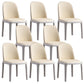 Faux Leather Dining Chairs Industrial Parsons Armless Side Chair Beige 8 Piece Set Clearhalo 'Dining Chairs' 'Dining Tables & Seating' 'dining_chair' 'furn' 'furn_dining_chair' 'Furniture' 'Kitchen & Dining Furniture' 6726668