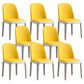 Faux Leather Dining Chairs Industrial Parsons Armless Side Chair Yellow 8 Piece Set Clearhalo 'Dining Chairs' 'Dining Tables & Seating' 'dining_chair' 'furn' 'furn_dining_chair' 'Furniture' 'Kitchen & Dining Furniture' 6726671