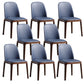 Faux Leather Dining Chairs Industrial Parsons Armless Side Chair Blue 8 Piece Set Clearhalo 'Dining Chairs' 'Dining Tables & Seating' 'dining_chair' 'furn' 'furn_dining_chair' 'Furniture' 'Kitchen & Dining Furniture' 6726672