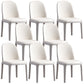 Faux Leather Dining Chairs Industrial Parsons Armless Side Chair White 8 Piece Set Clearhalo 'Dining Chairs' 'Dining Tables & Seating' 'dining_chair' 'furn' 'furn_dining_chair' 'Furniture' 'Kitchen & Dining Furniture' 6726673