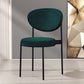 Glam Style Dining Chair Open Back Restaurant Armless Side Chair Blackish Green Flannel 1 Piece Clearhalo 'Dining Chairs' 'Dining Tables & Seating' 'dining_chair' 'furn' 'furn_dining_chair' 'Furniture' 'Kitchen & Dining Furniture' 6726681