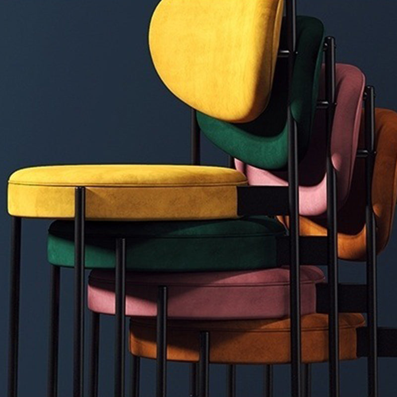 Glam Style Dining Chair Open Back Restaurant Armless Side Chair Clearhalo 'Dining Chairs' 'Dining Tables & Seating' 'dining_chair' 'furn' 'furn_dining_chair' 'Furniture' 'Kitchen & Dining Furniture' 6726688