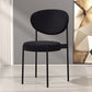 Glam Style Dining Chair Open Back Restaurant Armless Side Chair Black Flannel 1 Piece Clearhalo 'Dining Chairs' 'Dining Tables & Seating' 'dining_chair' 'furn' 'furn_dining_chair' 'Furniture' 'Kitchen & Dining Furniture' 6726691