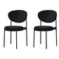 Glam Style Dining Chair Open Back Restaurant Armless Side Chair Black Flannel 2 Piece Set Clearhalo 'Dining Chairs' 'Dining Tables & Seating' 'dining_chair' 'furn' 'furn_dining_chair' 'Furniture' 'Kitchen & Dining Furniture' 6726706
