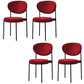 Glam Style Dining Chair Open Back Restaurant Armless Side Chair Red Flannel 4 Piece Set Clearhalo 'Dining Chairs' 'Dining Tables & Seating' 'dining_chair' 'furn' 'furn_dining_chair' 'Furniture' 'Kitchen & Dining Furniture' 6726712