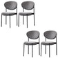 Glam Style Dining Chair Open Back Restaurant Armless Side Chair Grey Flannel 4 Piece Set Clearhalo 'Dining Chairs' 'Dining Tables & Seating' 'dining_chair' 'furn' 'furn_dining_chair' 'Furniture' 'Kitchen & Dining Furniture' 6726714