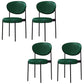 Glam Style Dining Chair Open Back Restaurant Armless Side Chair Blackish Green PU（Polyurethane） 4 Piece Set Clearhalo 'Dining Chairs' 'Dining Tables & Seating' 'dining_chair' 'furn' 'furn_dining_chair' 'Furniture' 'Kitchen & Dining Furniture' 6726715