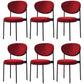 Glam Style Dining Chair Open Back Restaurant Armless Side Chair Red Flannel 6 Piece Set Clearhalo 'Dining Chairs' 'Dining Tables & Seating' 'dining_chair' 'furn' 'furn_dining_chair' 'Furniture' 'Kitchen & Dining Furniture' 6726724