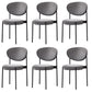 Glam Style Dining Chair Open Back Restaurant Armless Side Chair Grey Flannel 6 Piece Set Clearhalo 'Dining Chairs' 'Dining Tables & Seating' 'dining_chair' 'furn' 'furn_dining_chair' 'Furniture' 'Kitchen & Dining Furniture' 6726726