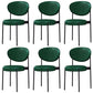 Glam Style Dining Chair Open Back Restaurant Armless Side Chair Blackish Green PU（Polyurethane） 6 Piece Set Clearhalo 'Dining Chairs' 'Dining Tables & Seating' 'dining_chair' 'furn' 'furn_dining_chair' 'Furniture' 'Kitchen & Dining Furniture' 6726727