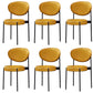 Glam Style Dining Chair Open Back Restaurant Armless Side Chair Yellow PU（Polyurethane） 6 Piece Set Clearhalo 'Dining Chairs' 'Dining Tables & Seating' 'dining_chair' 'furn' 'furn_dining_chair' 'Furniture' 'Kitchen & Dining Furniture' 6726729
