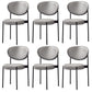 Glam Style Dining Chair Open Back Restaurant Armless Side Chair Grey PU（Polyurethane） 6 Piece Set Clearhalo 'Dining Chairs' 'Dining Tables & Seating' 'dining_chair' 'furn' 'furn_dining_chair' 'Furniture' 'Kitchen & Dining Furniture' 6726731