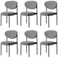 Glam Style Dining Chair Open Back Restaurant Armless Side Chair Black White Plaid Fabric 6 Piece Set Clearhalo 'Dining Chairs' 'Dining Tables & Seating' 'dining_chair' 'furn' 'furn_dining_chair' 'Furniture' 'Kitchen & Dining Furniture' 6726733