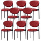 Glam Style Dining Chair Open Back Restaurant Armless Side Chair Red PU（Polyurethane） 8 Piece Set Clearhalo 'Dining Chairs' 'Dining Tables & Seating' 'dining_chair' 'furn' 'furn_dining_chair' 'Furniture' 'Kitchen & Dining Furniture' 6726734