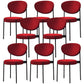 Glam Style Dining Chair Open Back Restaurant Armless Side Chair Red Flannel 8 Piece Set Clearhalo 'Dining Chairs' 'Dining Tables & Seating' 'dining_chair' 'furn' 'furn_dining_chair' 'Furniture' 'Kitchen & Dining Furniture' 6726736
