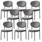 Glam Style Dining Chair Open Back Restaurant Armless Side Chair Grey Flannel 8 Piece Set Clearhalo 'Dining Chairs' 'Dining Tables & Seating' 'dining_chair' 'furn' 'furn_dining_chair' 'Furniture' 'Kitchen & Dining Furniture' 6726738