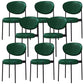 Glam Style Dining Chair Open Back Restaurant Armless Side Chair Blackish Green PU（Polyurethane） 8 Piece Set Clearhalo 'Dining Chairs' 'Dining Tables & Seating' 'dining_chair' 'furn' 'furn_dining_chair' 'Furniture' 'Kitchen & Dining Furniture' 6726739