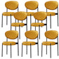 Glam Style Dining Chair Open Back Restaurant Armless Side Chair Yellow PU（Polyurethane） 8 Piece Set Clearhalo 'Dining Chairs' 'Dining Tables & Seating' 'dining_chair' 'furn' 'furn_dining_chair' 'Furniture' 'Kitchen & Dining Furniture' 6726741