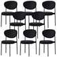 Glam Style Dining Chair Open Back Restaurant Armless Side Chair Black Flannel 8 Piece Set Clearhalo 'Dining Chairs' 'Dining Tables & Seating' 'dining_chair' 'furn' 'furn_dining_chair' 'Furniture' 'Kitchen & Dining Furniture' 6726742