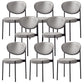 Glam Style Dining Chair Open Back Restaurant Armless Side Chair Grey PU（Polyurethane） 8 Piece Set Clearhalo 'Dining Chairs' 'Dining Tables & Seating' 'dining_chair' 'furn' 'furn_dining_chair' 'Furniture' 'Kitchen & Dining Furniture' 6726743