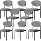 Glam Style Dining Chair Open Back Restaurant Armless Side Chair Black White Plaid Fabric 8 Piece Set Clearhalo 'Dining Chairs' 'Dining Tables & Seating' 'dining_chair' 'furn' 'furn_dining_chair' 'Furniture' 'Kitchen & Dining Furniture' 6726745