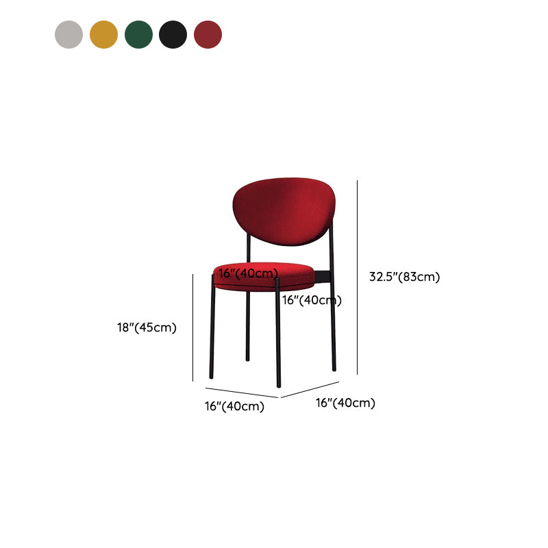 Glam Style Dining Chair Open Back Restaurant Armless Side Chair Clearhalo 'Dining Chairs' 'Dining Tables & Seating' 'dining_chair' 'furn' 'furn_dining_chair' 'Furniture' 'Kitchen & Dining Furniture' 6726747