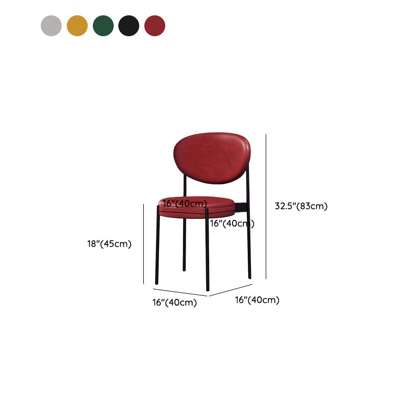 Glam Style Dining Chair Open Back Restaurant Armless Side Chair Clearhalo 'Dining Chairs' 'Dining Tables & Seating' 'dining_chair' 'furn' 'furn_dining_chair' 'Furniture' 'Kitchen & Dining Furniture' 6726748