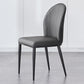 Industrial Side Chair Solid Back Metal Dining Room Chair for Dining Room