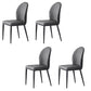 Industrial Side Chair Solid Back Metal Dining Room Chair for Dining Room