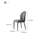 Industrial Side Chair Solid Back Metal Dining Room Chair for Dining Room