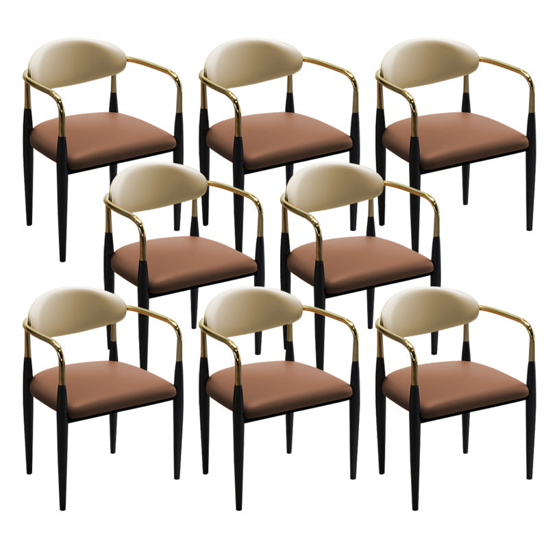 Faux Leder Essneitenstuhl offen zu Hause Essneitenstuhl