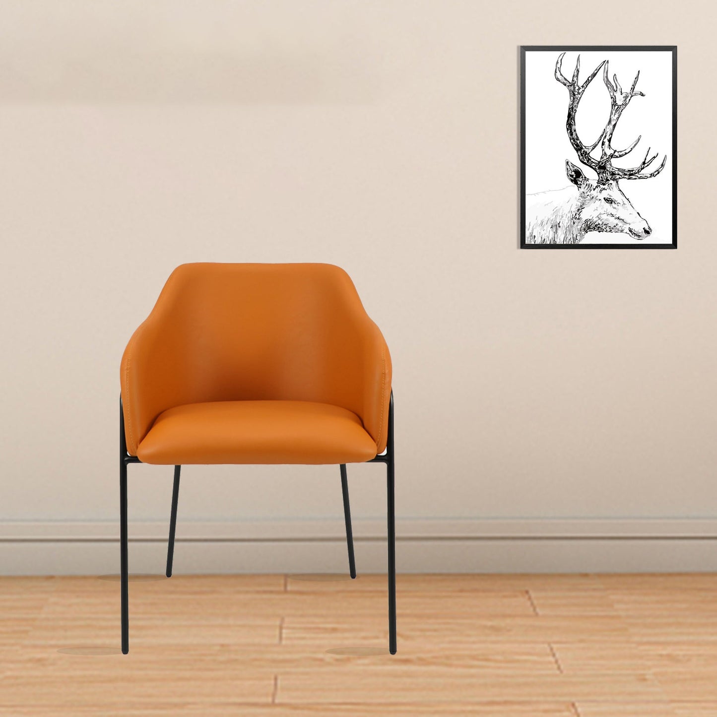 Metal Legs Parsons Chair Contemporary Style Indoor-Outdoor Chair