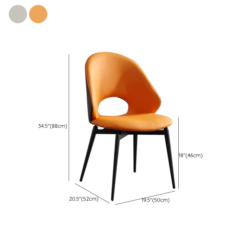 Home Armless Dining Chairs Dining Room Open Back Dining Side Chair