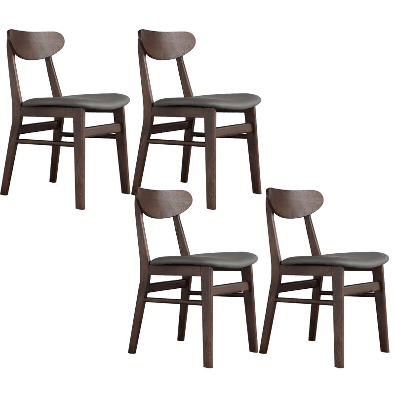 Solid Wood Side Chair Open Back Contemporary Kitchen Dining Chair 4 Piece Set Clearhalo 'Dining Chairs' 'Dining Tables & Seating' 'dining_chair' 'furn' 'furn_dining_chair' 'Furniture' 'Kitchen & Dining Furniture' 6726869