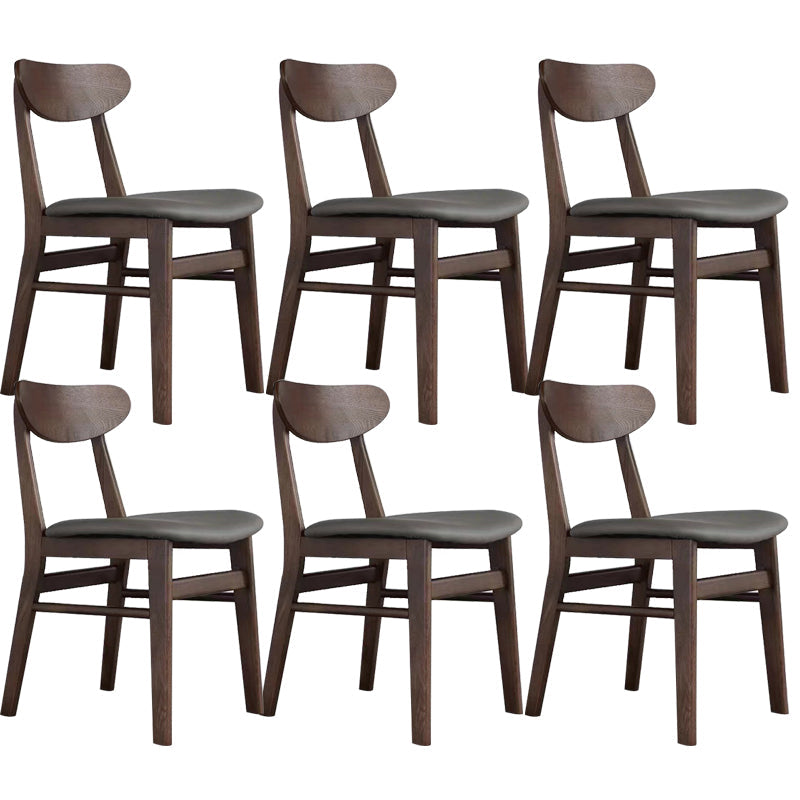 Solid Wood Side Chair Open Back Contemporary Kitchen Dining Chair 6 Piece Set Clearhalo 'Dining Chairs' 'Dining Tables & Seating' 'dining_chair' 'furn' 'furn_dining_chair' 'Furniture' 'Kitchen & Dining Furniture' 6726871