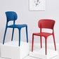 Open Back Dining Side Chair Stacking Plastic Dining Armless Chair